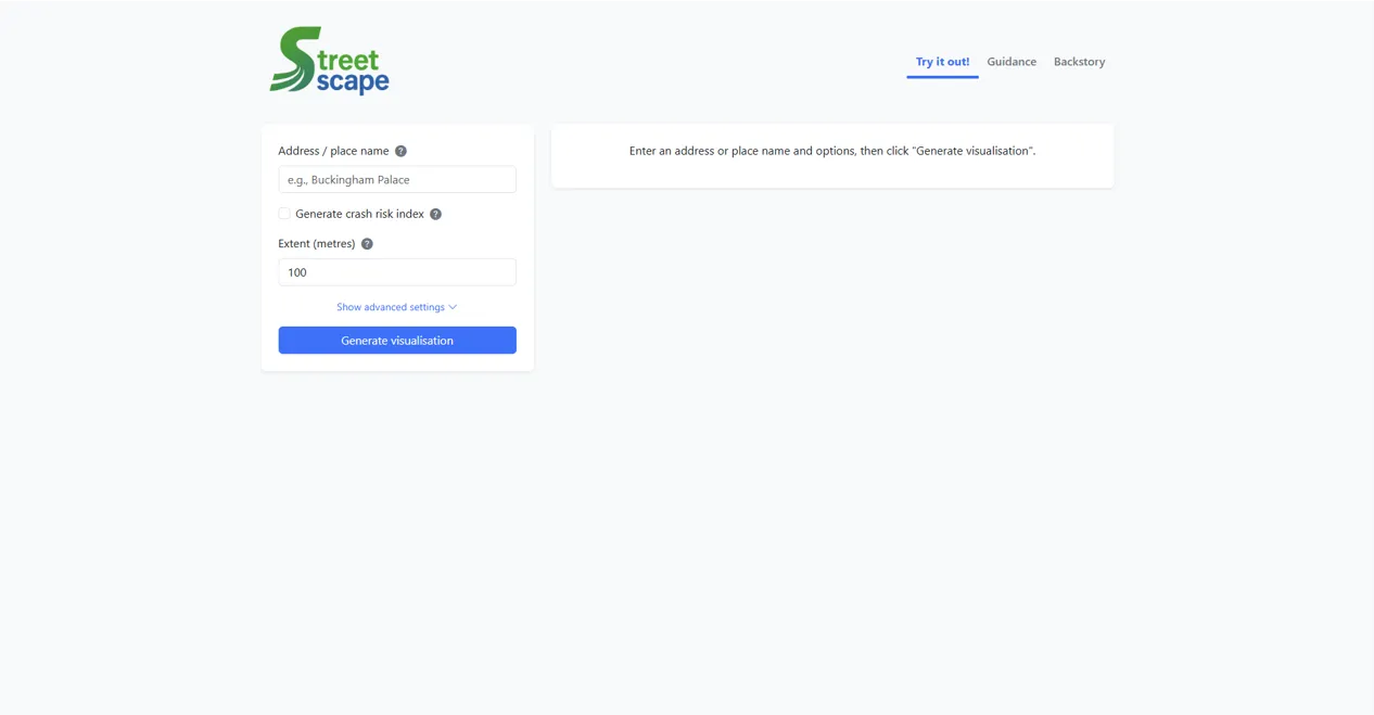 The main page after the change