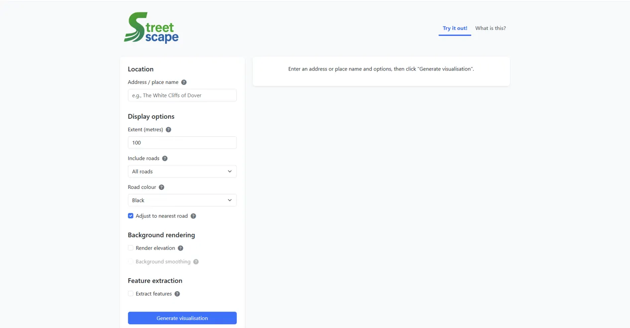 The main page before the change